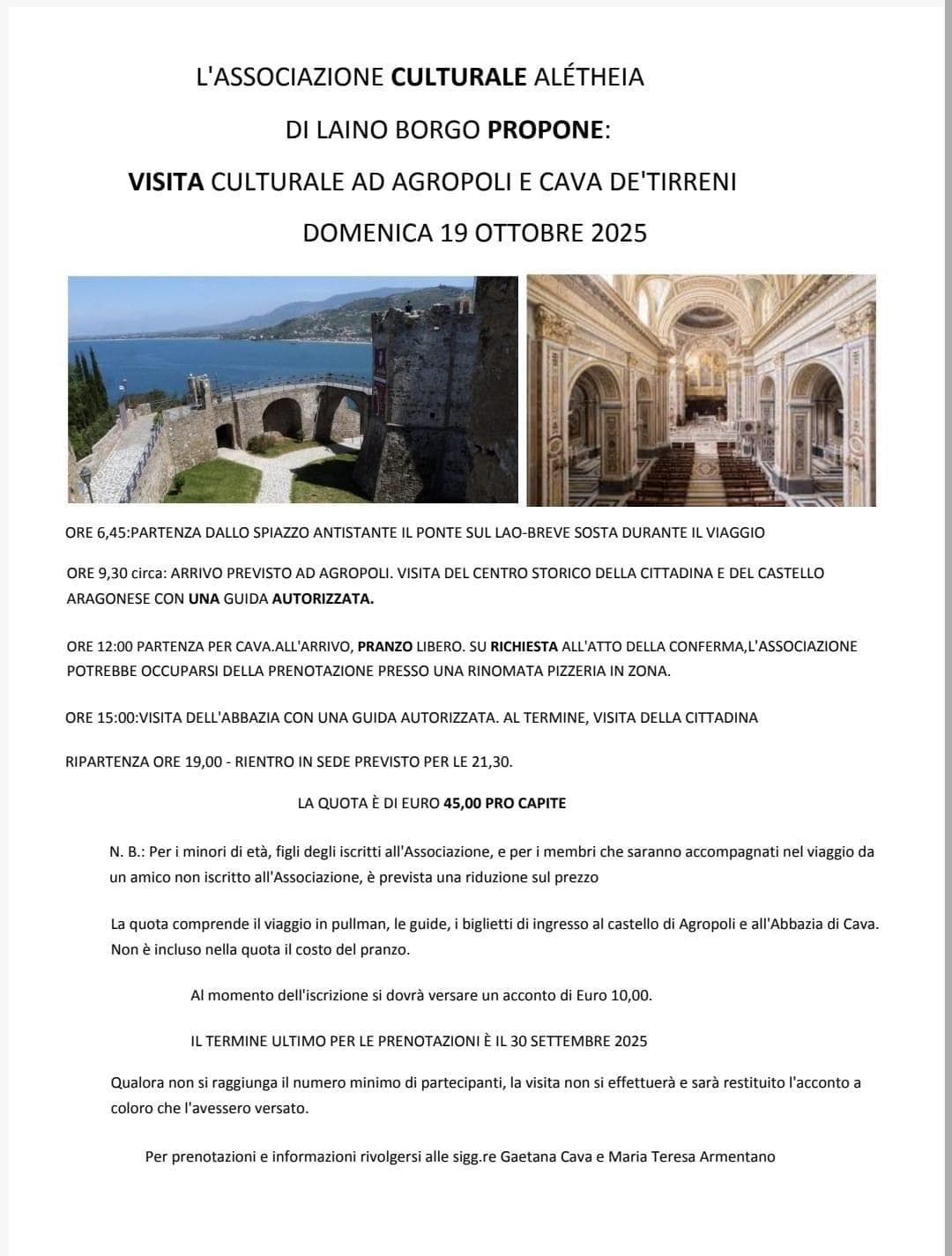 Agropoli e Cava de’ Tirreni